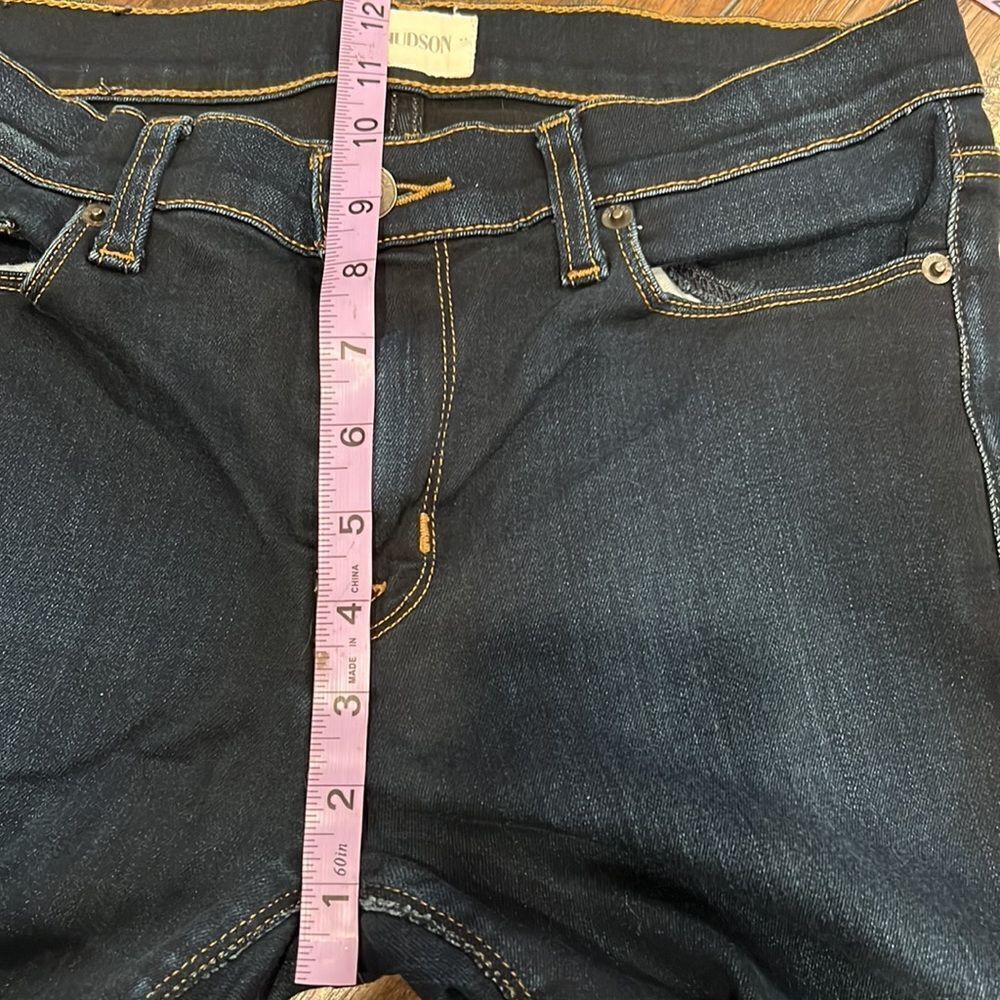 Hudson Nico Midrise super skinny jeans EUC size 28 dark wash - Picture 7 of 8